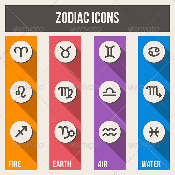 Zodiac Symbols Set by Slanapotam | GraphicRiver